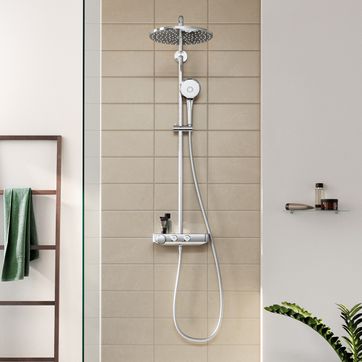 colonne de douche hydrotherapie chromé ovata