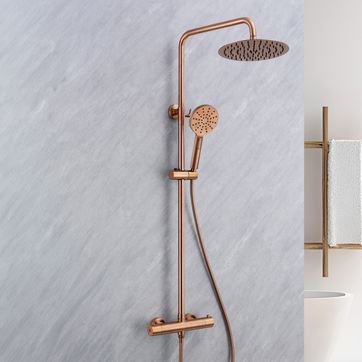 Colonne de douche Inox Line Aubade Creation or brossé