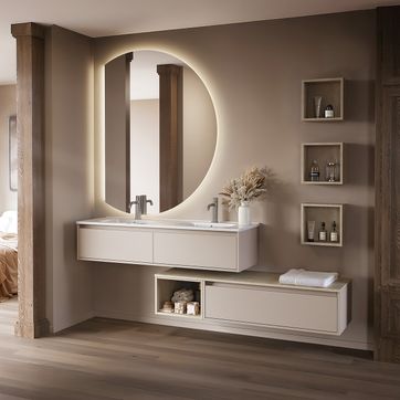Meuble Sanijura Plurielle 1 niveau 120 cm lin