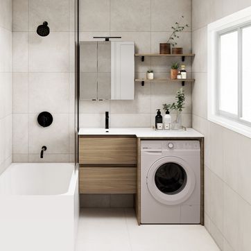 Meuble Cedam Laundry noyer americain