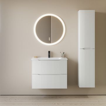 Meuble burgbad diamant 60 cm 2 tiroirs blanc