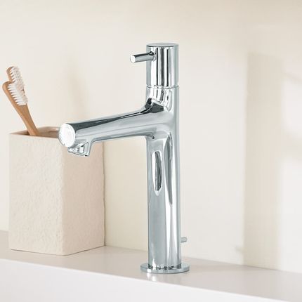 robinetterie lavabo vigour white medium chrome