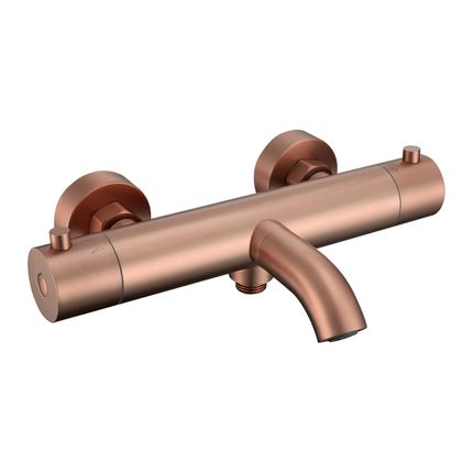 Robinetterie bain douche Aubade Création Inox Line mitigeur thermostatique cuivre brosse