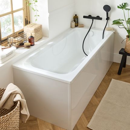 Baignoire Rivoli rectangulaire en acrylique blanc brillant