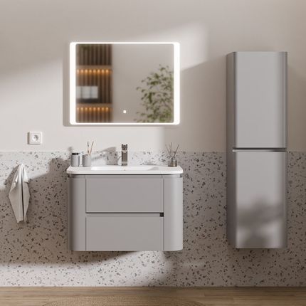 Meuble Lido Miro 80cm gris platinium