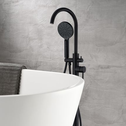 robinetterie bain douche aubade creation inox line sur pied 