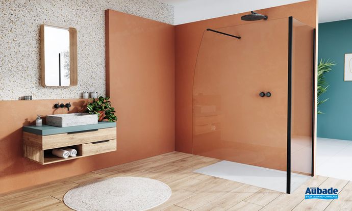 paroi de douche ronal voilier noir mat