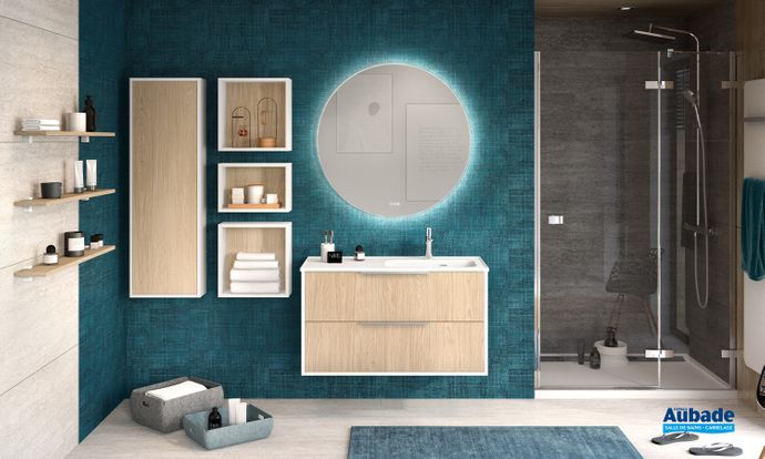 Meuble de salle de bains L 100 cm de la collection Ultra Cadra par Delpha