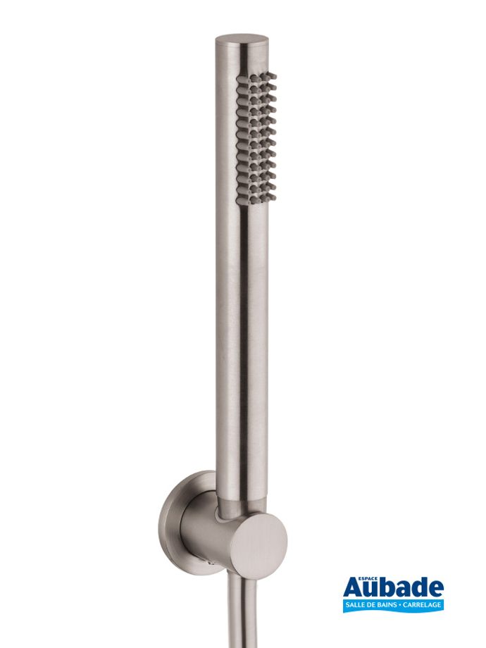 Robinetterie douche Oaine one piece douchette avec support mural inox brosse