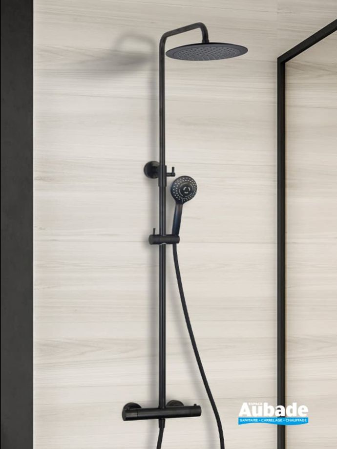Colonne de douche Shower Line 2 Paini noir mat