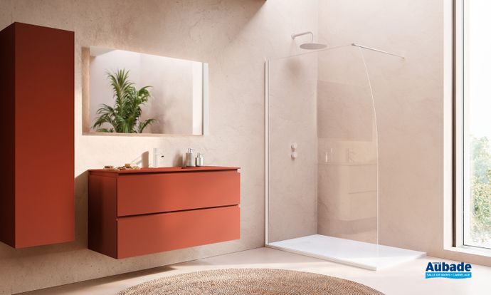 paroi de douche ronal voilier blanc mat