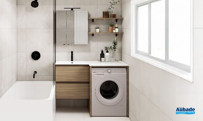 Meuble Cedam Laundry noyer americain