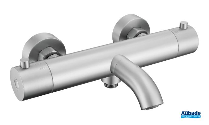 Robinetterie bain douche Aubade Création Inox Line mitigeur thermostatique inox brosse