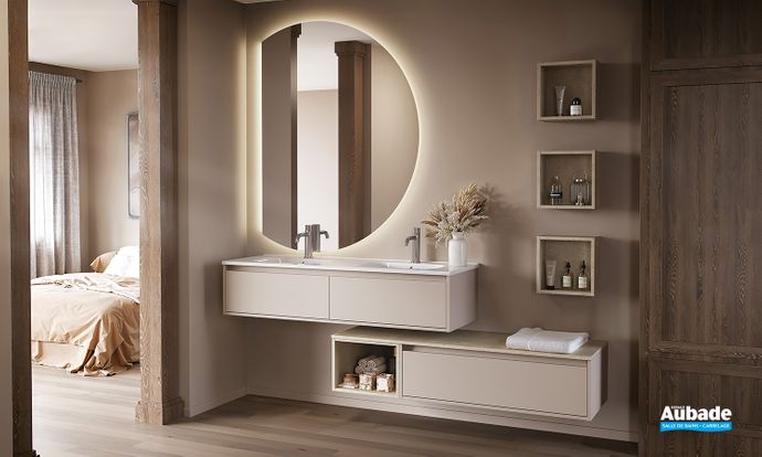 Meuble Sanijura plurielle 1 niveau 120 cm lin 