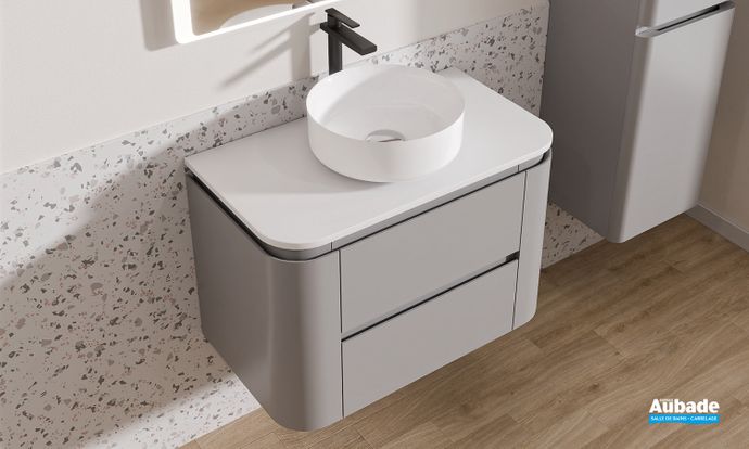 Meuble Lido Miro 80cm gris platinium