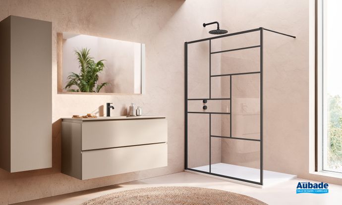 Paroi de douche noire Ronal Loft 73