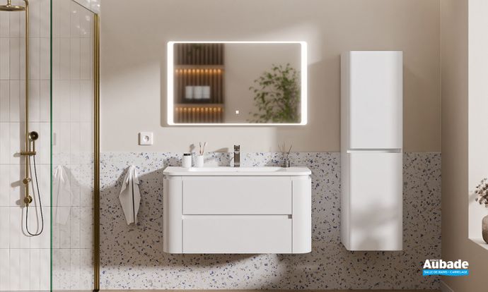 Meuble Lido Miro 100cm blanc mat