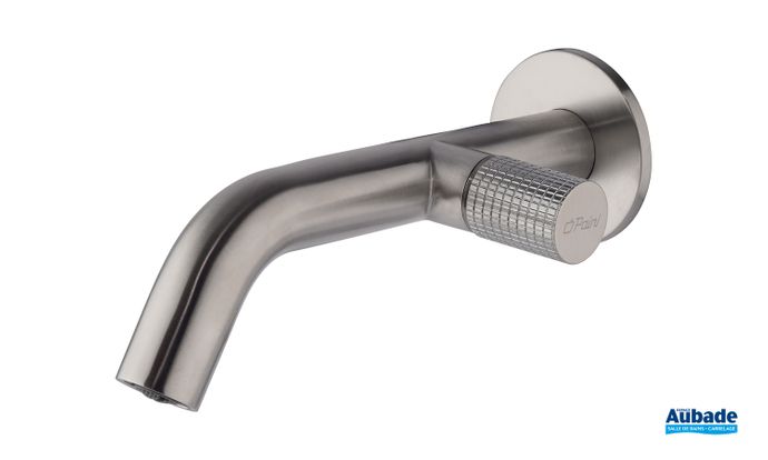 Robinetterie lavabo Paini oen piece mural inox brosse 