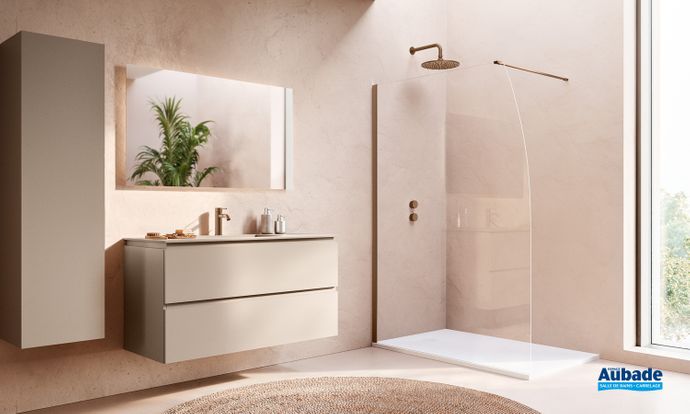paroi de douche ronal voilier rose brosse