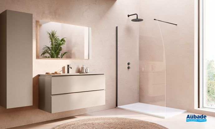 paroi de douche ronal voilier noir mat