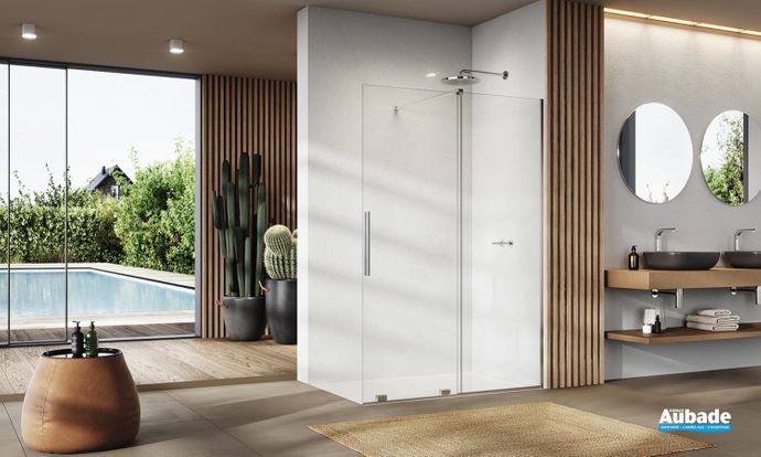 parois de douche plume porte coulissante poli brillant