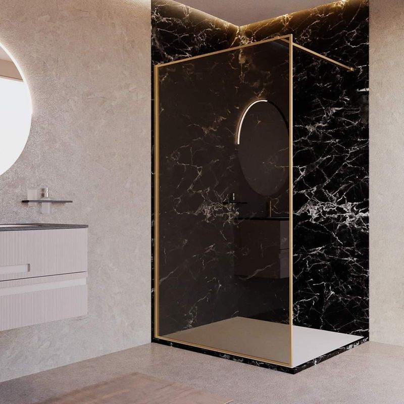 CABINE DE DOUCHE PAROI DE DOUCHE EN PVC VERGINE 130 CM PORTE UNIQUE