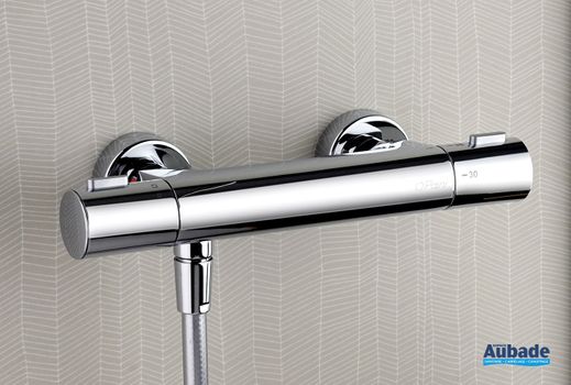 Mitigeur douche mural thermostatique Round chromé de Paini 