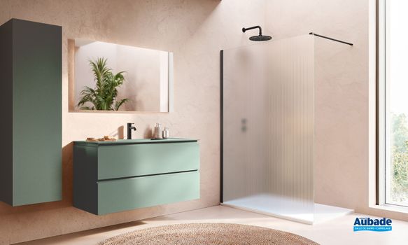 Walk-In-Lina - paroi de douche ronal cadura noir mat
