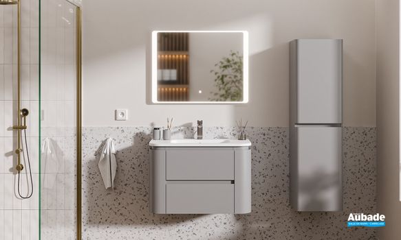 Meuble Lido Miro 80cm gris platinium