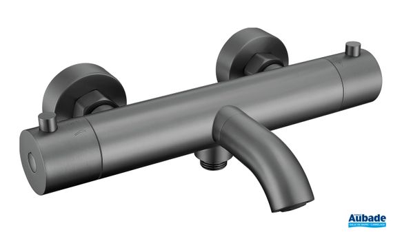 Robinetterie bain douche Aubade Création Inox Line mitigeur thermostatique metal brosse