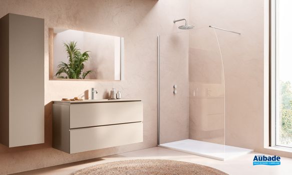 paroi de douche ronal voilier nickel brosse