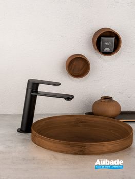 Robinetterie lavabo Paini capri medium noir mat 