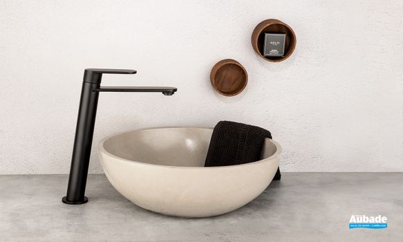 Robinetterie lavabo Paini capri rehausse noir mat