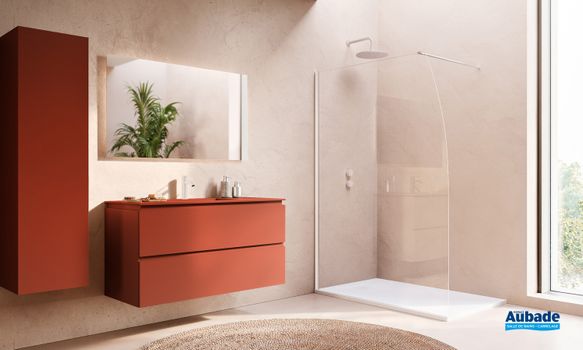 paroi de douche ronal voilier blanc mat