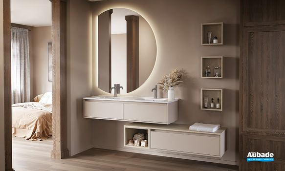 Meuble Sanijura plurielle 1 niveau 120 cm lin 
