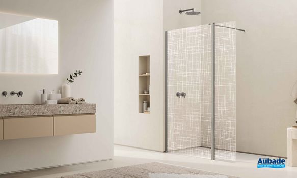 Paroi de douche SanSwiss Cromalin avec volet pivotant 90 degrés
