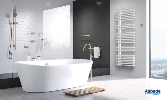 Radiateur sèche-serviettes Kam eau chaude avec soufflerie coloris Blanc de la marque Irsap