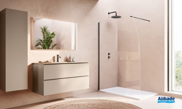paroi de douche ronal voilier noir mat